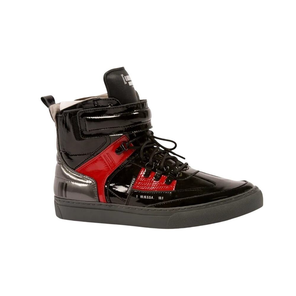 Y2K Godspeed Movement High-Top Sneakers Black & Red Size 8 NEW
